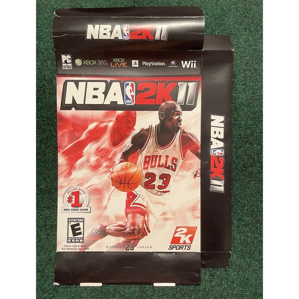 2K Sports NBA 2K11 Store Display Promo Box Michael Jordan Flat 16" x 11.5" x 2.5